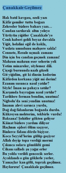 Çanakkale geçilmez