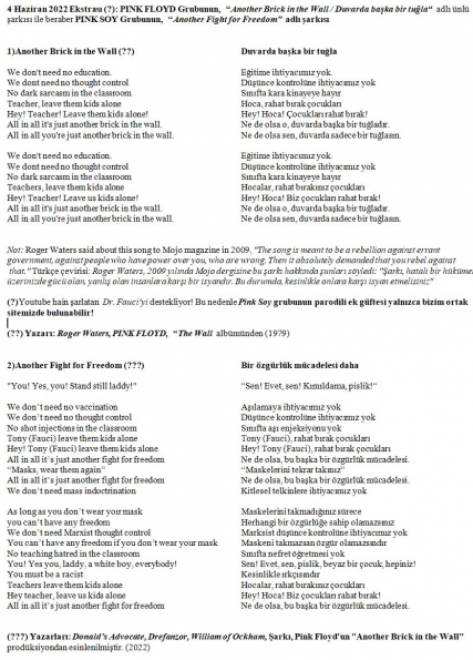 Duvarda bir tuğla Güftesi