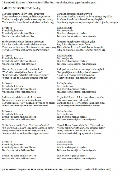 Jailhouse Rock - Sözleri