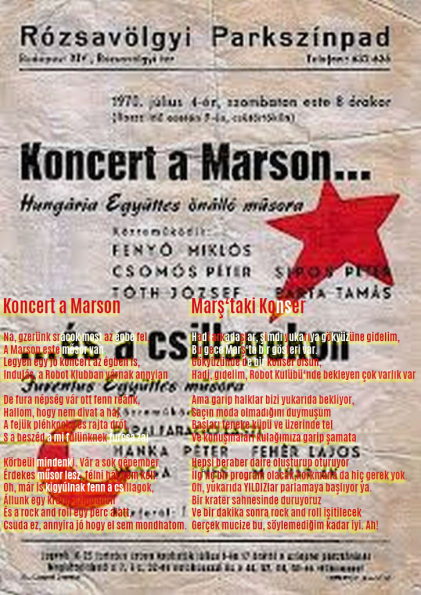 Marş'taki konser - Metni