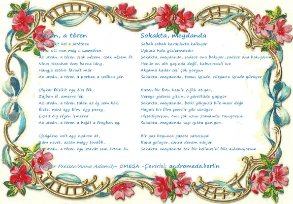 Utcán, a téren - Metni