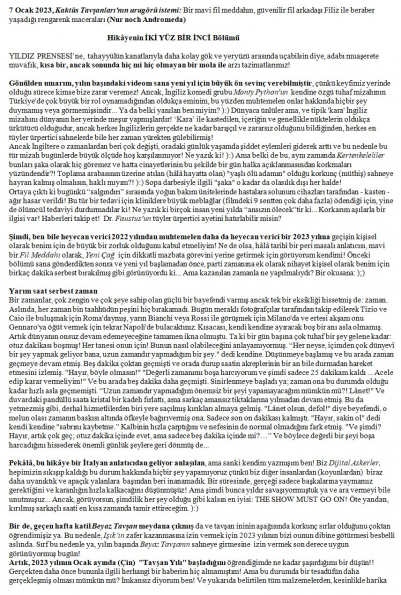 67 numaralı yorumum A