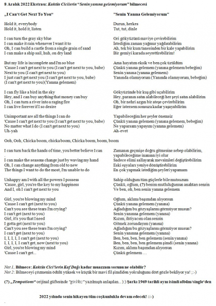 15 numaralı yorumum Ekstrası