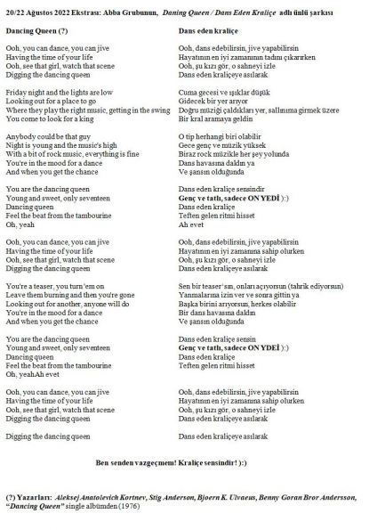 47 numaralı yorumum Extra