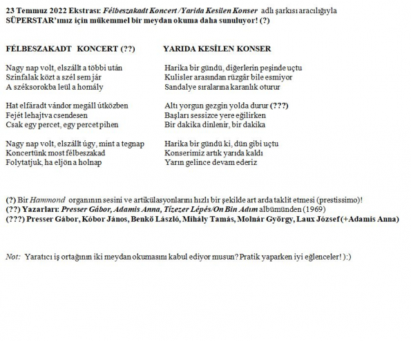 43 numaralı yorumum Extra