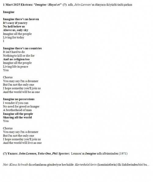 182 numaralı yorumum Ekstrası