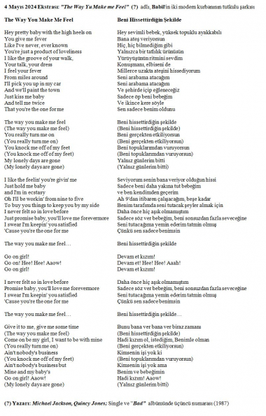 138 numaralı yorumum Ekstrası