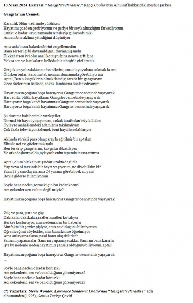 135 numaralı yorumum Ekstrası