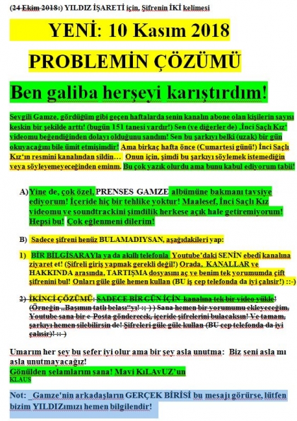 Mesaj at Gamze 10 Kasim