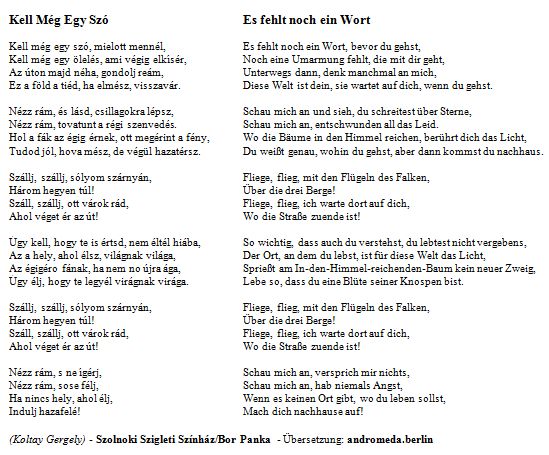 Égig Érő Fa - Text